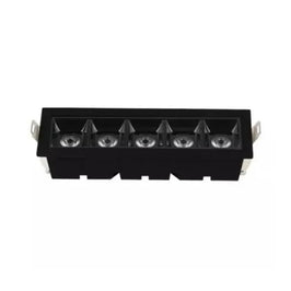 SPOT LUMINATTI EMBUTIR 5X2W 3000K QUADRADO PRETO