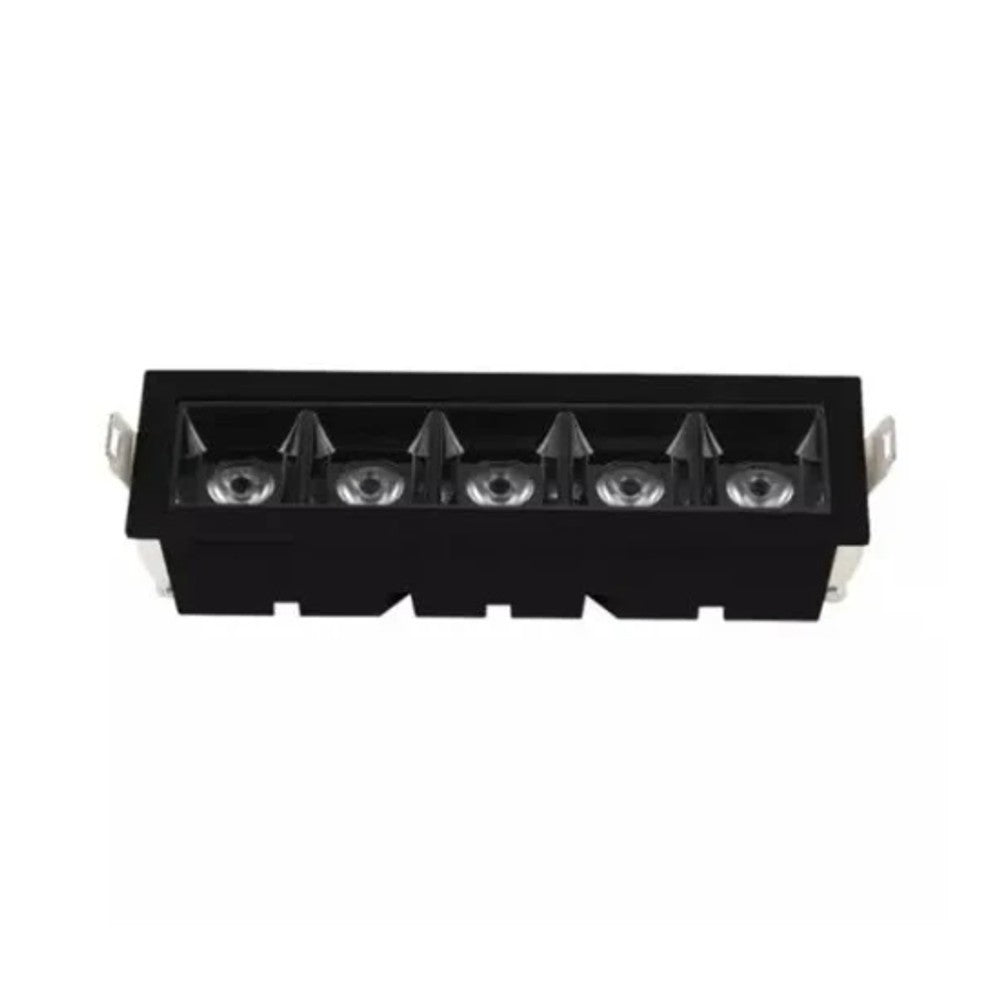 SPOT LUMINATTI EMBUTIR 5X2W 3000K QUADRADO PRETO