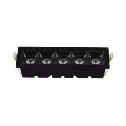 SPOT LUMINATTI EMBUTIR 5X2W 3000K QUADRADO PRETO