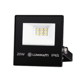 PROJETOR LED 20W 6000K PRETO IP65 LUMINATTI DAL