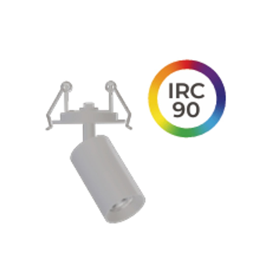 SPOT EMBUTIR REDONDO COM MOLAS 2W 3000K 24V IRC90 BRANCO