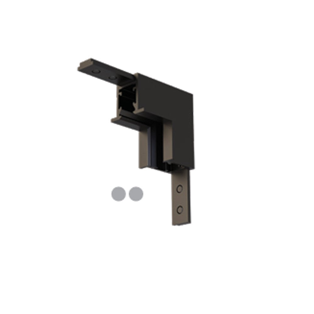 CONECTOR TRILHO EMBUTIR MAGNÉTICO TETO/PAREDE 24V PRETO LUMINATTI