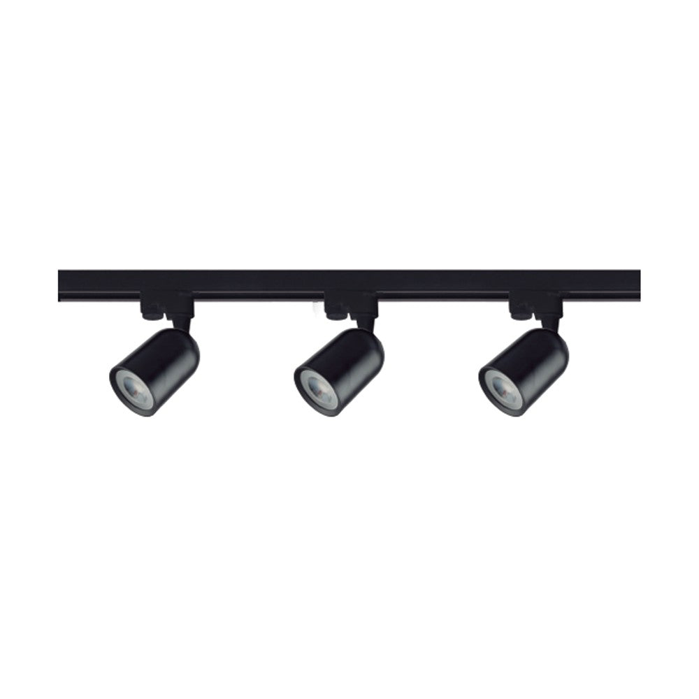 KIT TRILHO LED SOBREPOR 3X10W 6000K PRETO LUMINATTI