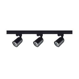 KIT TRILHO LED SOBREPOR 3X10W 3000K PRETO LUMINATTI