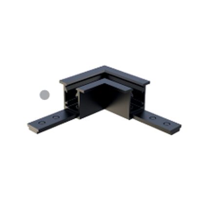 CONECTOR TRILHO EMBUTIR MAG. PAREDE/PAREDE 24V PRETO LM