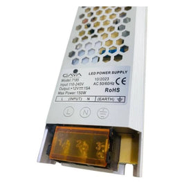 Driver LED 150W 12V 15A Slim IP20 Gaya