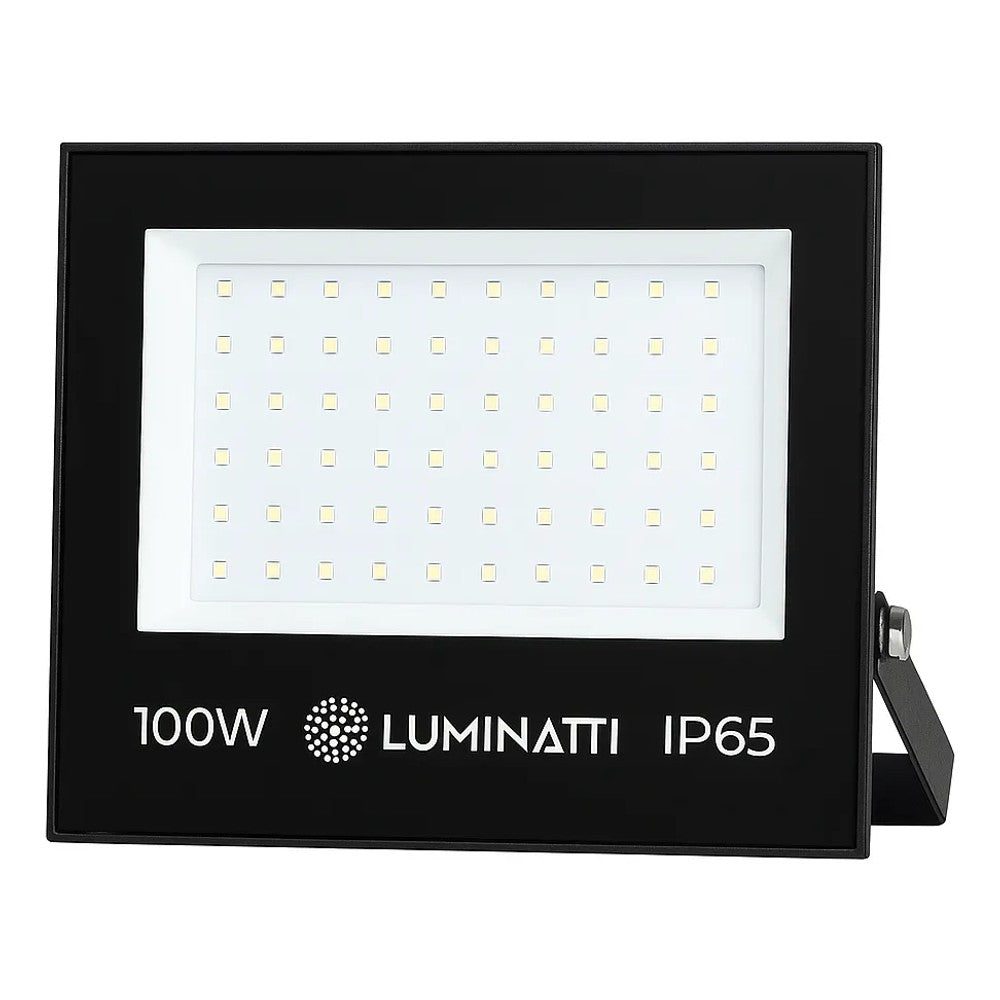 PROJETOR LED 100W 6000K Preto IP65 LUMINATTI