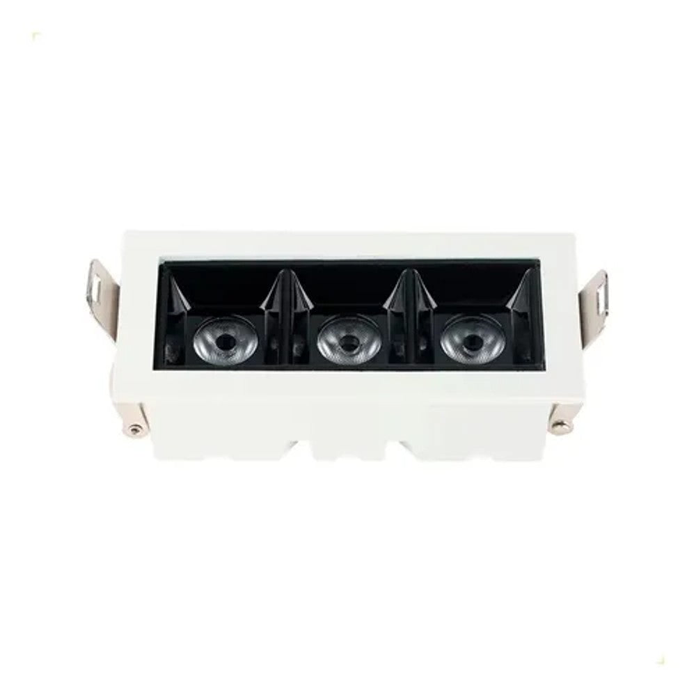 SPOT LUMINATTI EMBUTIR 3X2W 3000K BRANCO/PRETO
