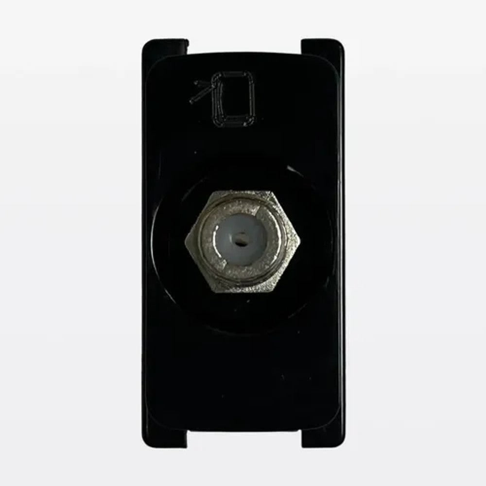 Tomada para Antena de TV com Placa Zeffia Preto
