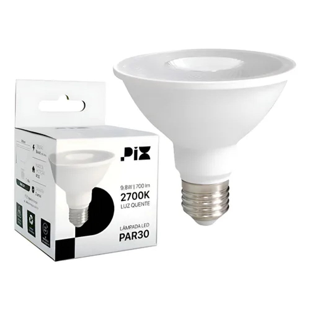 LAMPADA LED PAR30 9,8W 2700K 36 GRAUS PIX ILUMINACAO