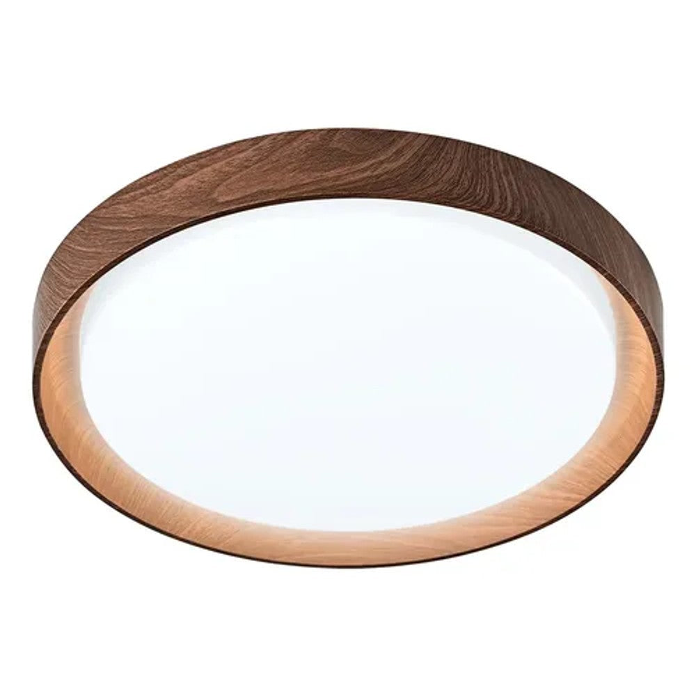 Plafon LED Hevvy Redondo 48W 3 Temperaturas 51cm Siena Imbuia