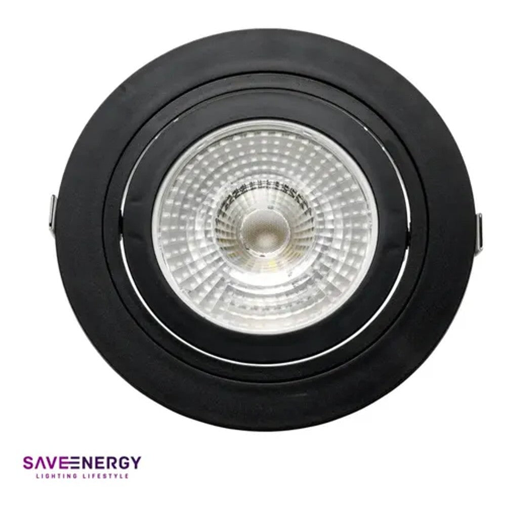 Spot de Embutir Redondo ABS 1x PAR30 Preto Fosco Save Energy
