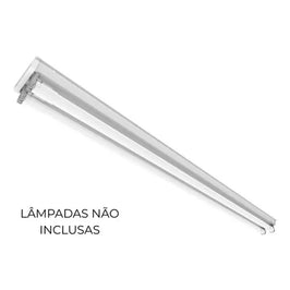 LUMINARIA COMERCIAL SLIM LUMEPETRO LED T8 2X120CM BRANCA