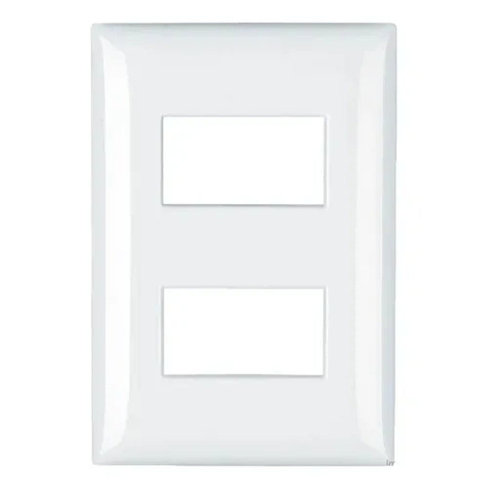 Placa 2x4 com 2 Postos Branca Thesi M5P2