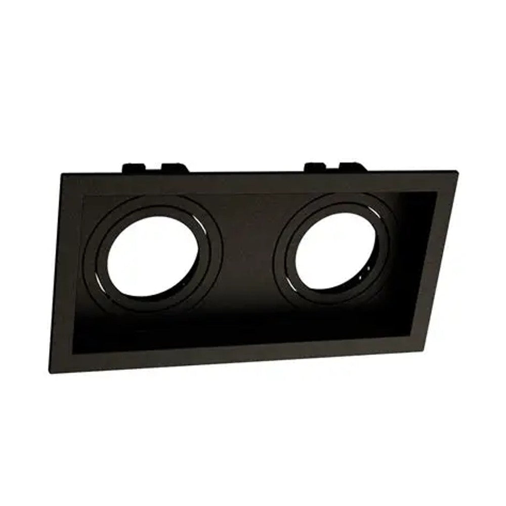SPOT PIX EMBUTIR QUADRADO 2X PAR20 RECUADO PRETO