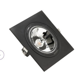 SPOT ABS EB.QD.1XAR111 PT FAC.SAVE 170x170x35mm Preto GU10