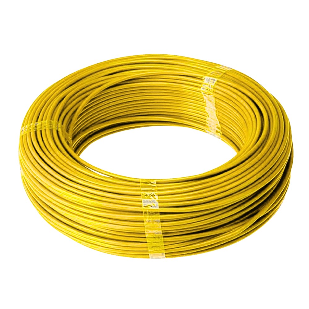Cabo Flexível Atox 750V 4,0mm Amarelo Com 100 Metros