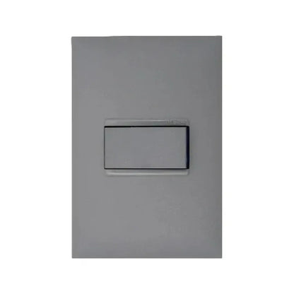 Interruptor Simples Horizontal 10A com Placa Plus Cinza
