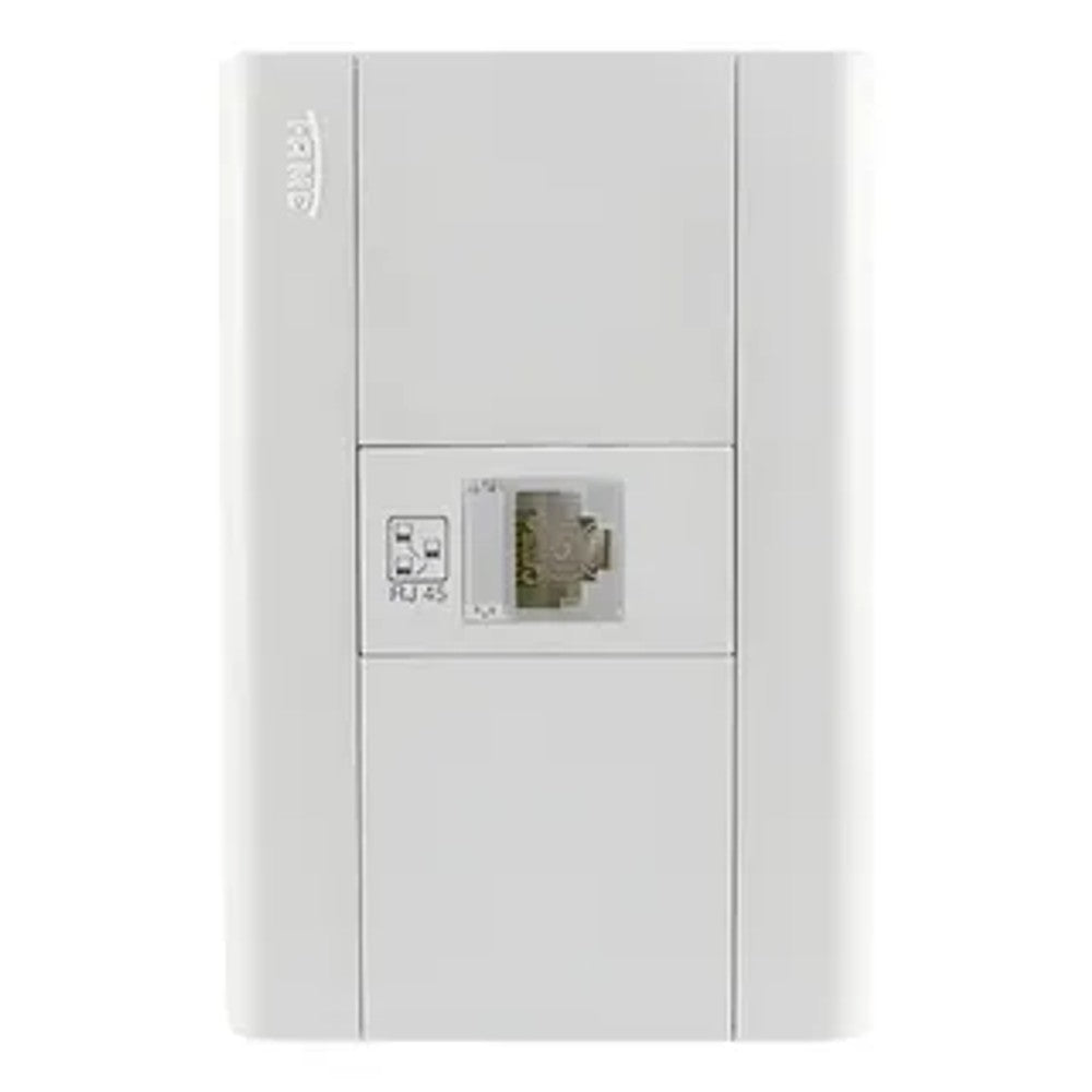 Placa 2x4 para 1 RJ45 Branco