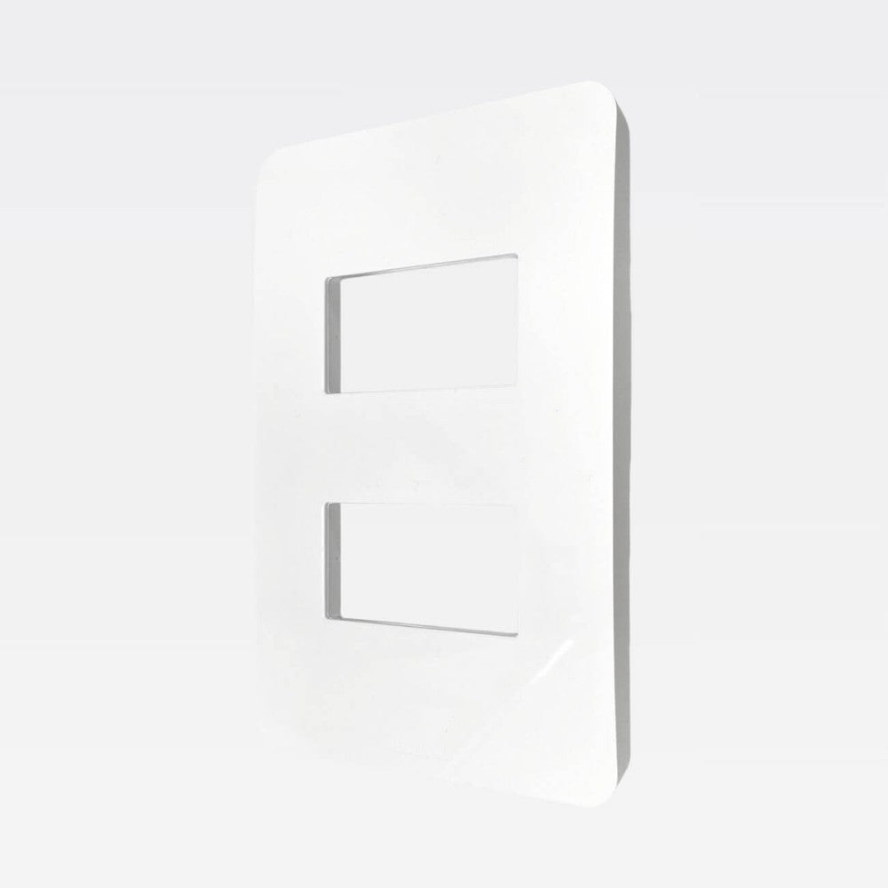 Placa 2x4 2 Postos Separados Branco JA4803M2JW Matix Go Gelo