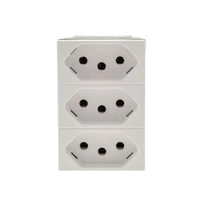 Tomada Tripla Módulo 2P T 10A Branco 615043BC Plus Legrand