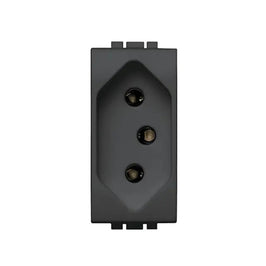 Tomada 2 Polos e Terra 20A 4166S-SL Anthracite Living Light