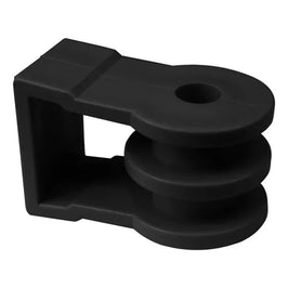 Roldana Plástica 2 Vias Preto