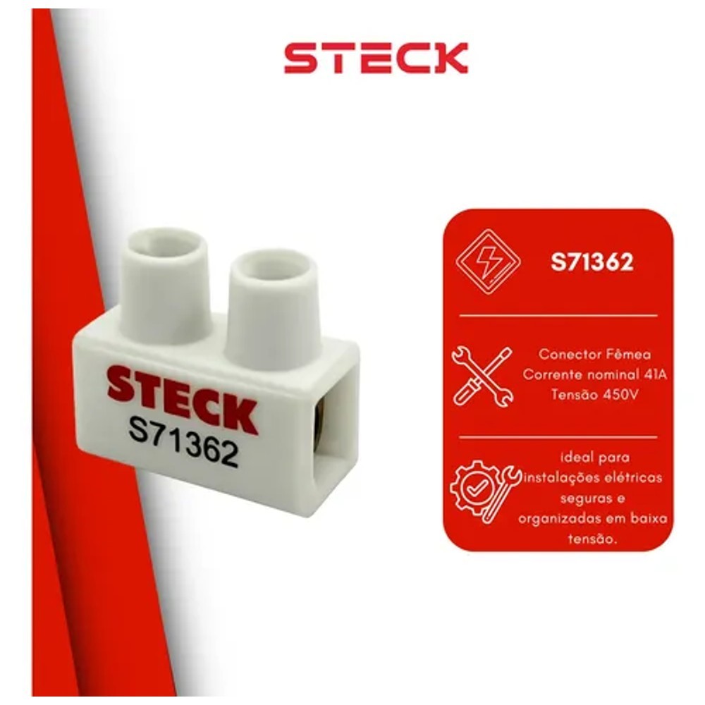 Conector em Barra 6,0mm S71362 Steck
