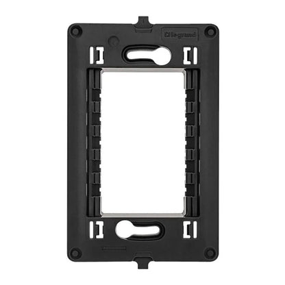 Suporte 2x4 para 3 Módulos Linha Plus Preto