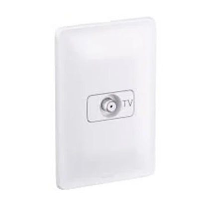 Tomada para Antena de TV com Placa Zeffia 4x2 Branco