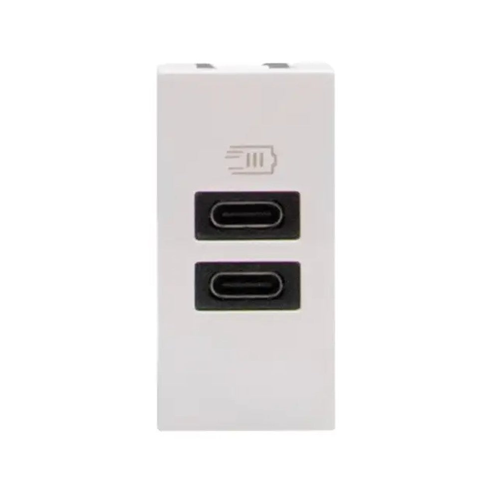 Tomada Módulo USB Tipo C JW4191CC Branco Matix Go Legrand