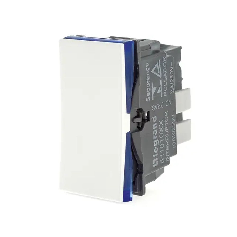 Interruptor Módulo Simples Branco 10A 611010BC Plus Legrand