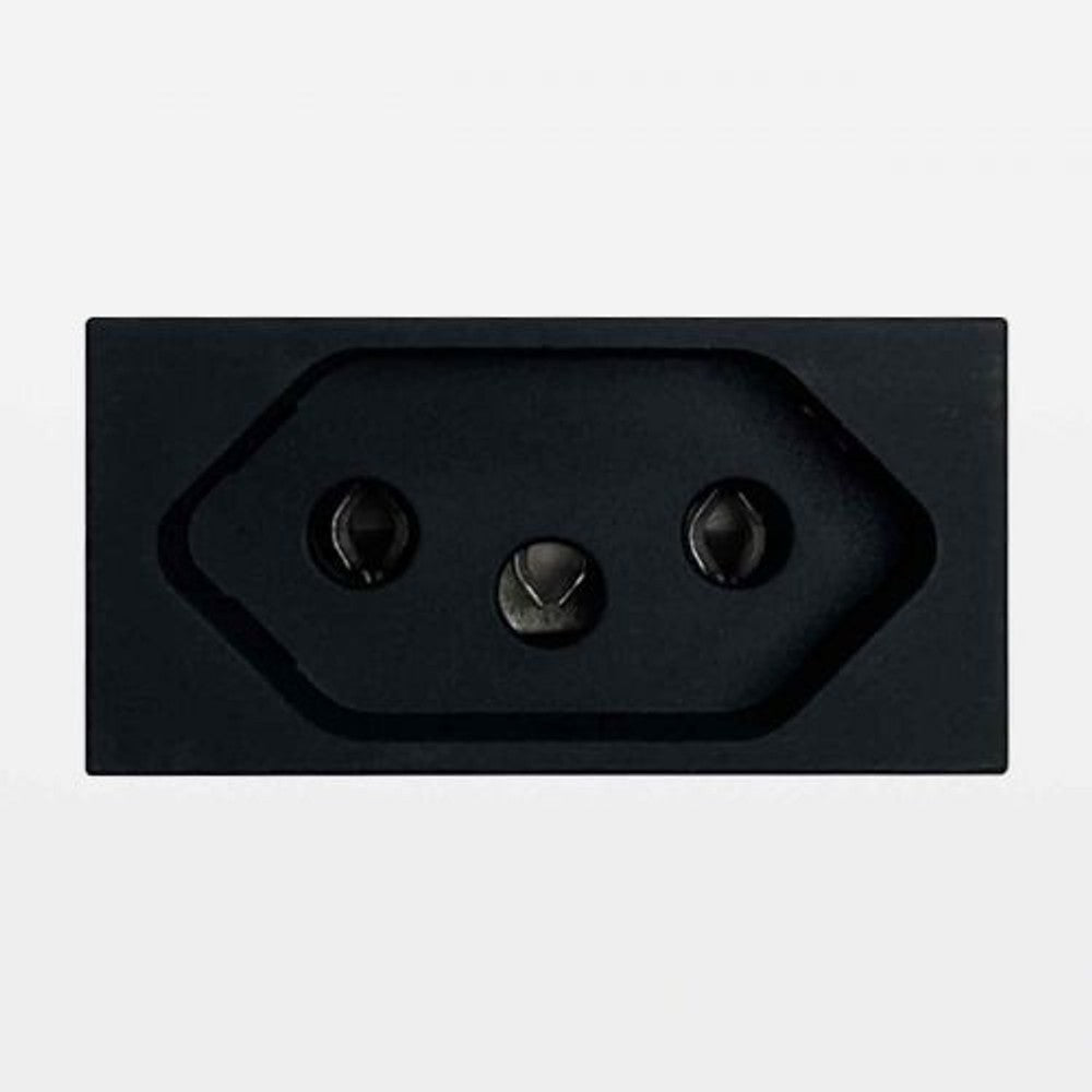 Tomada Módulo 2 Polos e Terra 10A Preto JB4165 Matix Go Legrand