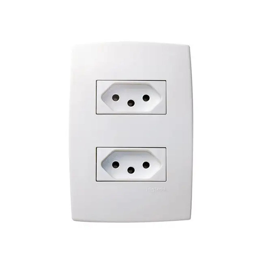 Tomada Dupla 2P T 10A 615075 Plus Legrand Branco