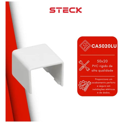Luva de Emenda para Canaleta 50x20mm Steck CA5020LU