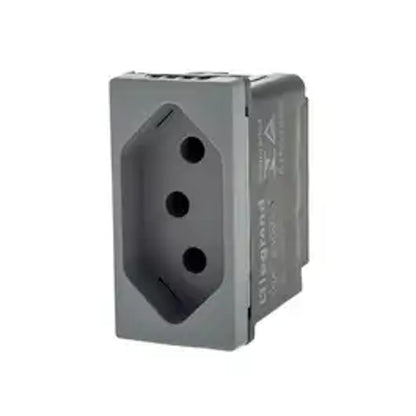 Tomada Modular 2P T 10A Automática 615038 Cinza Plus GL