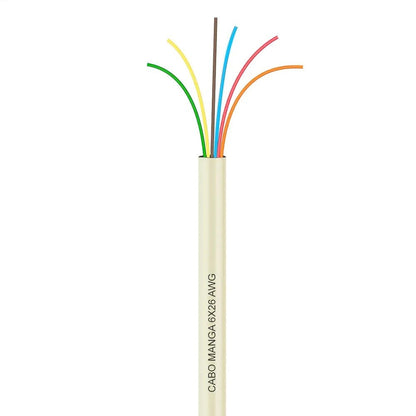 Cabo Manga 6 Vias 26 AWG Blindado Flexível