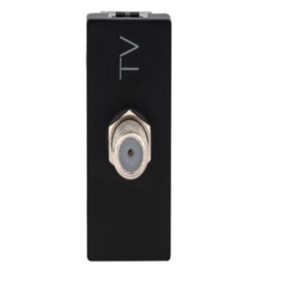 Tomada Modular para Antena de TV com Adaptador Linha Pialplus Preto
