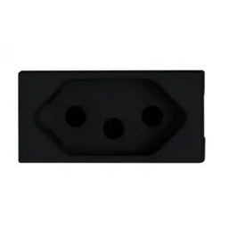 Tomada Modular 2 Polos e Terra 20A Preto Matix Go JB4166