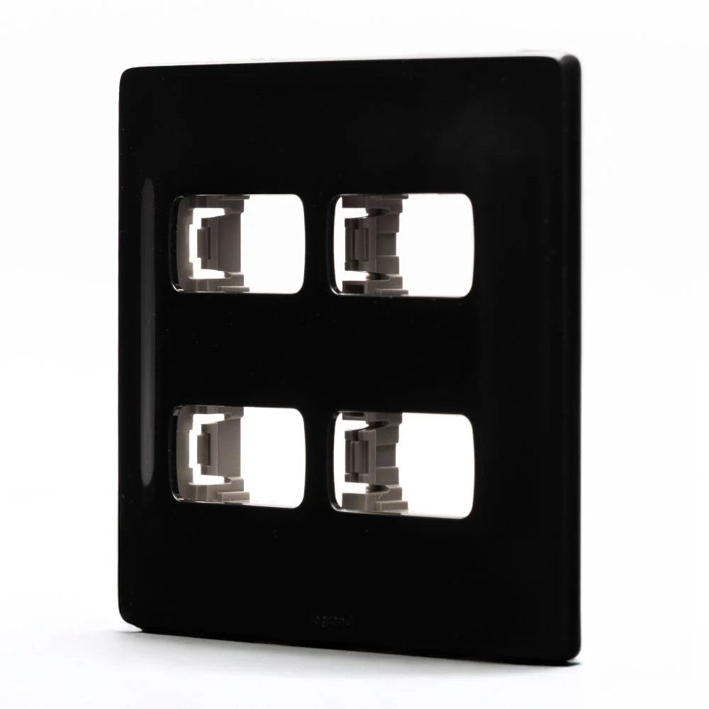 Placa 4x4 2 Postos Zeffia Preto
