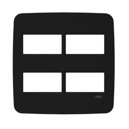 Placa 4x4 4 Postos Separados Zeffia Preto
