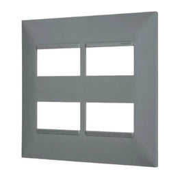 Placa 4x4 4 Postos Separados Plus Cinza 618514CZ GL