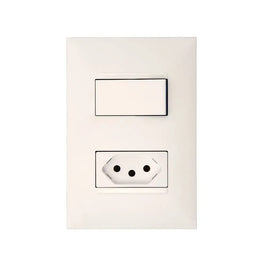 Interruptor Simples com Tomada 2P T 20A com Placa Plus 615073BC