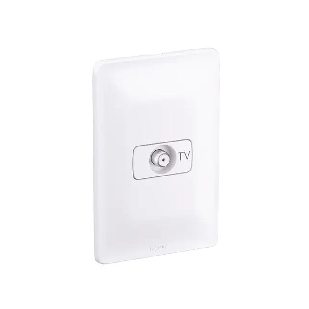 Tomada para Antena de TV com Placa Zeffia Cinza 680127CZ