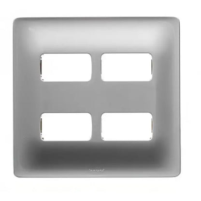 Placa 4x4 4 Postos Separados Cinza Zeffia