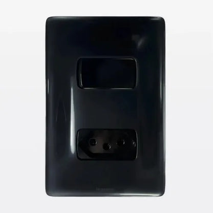 Interruptor 3 Paralelo 10 Amperes com Placa Preto Zeffia Legrand