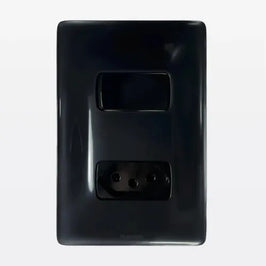 Interruptor 3 Paralelo 10 Amperes com Placa Preto Zeffia Legrand