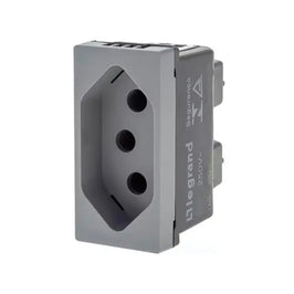 Tomada Módulo 2P T 20A Cinza 615060CZ Plus Legrand