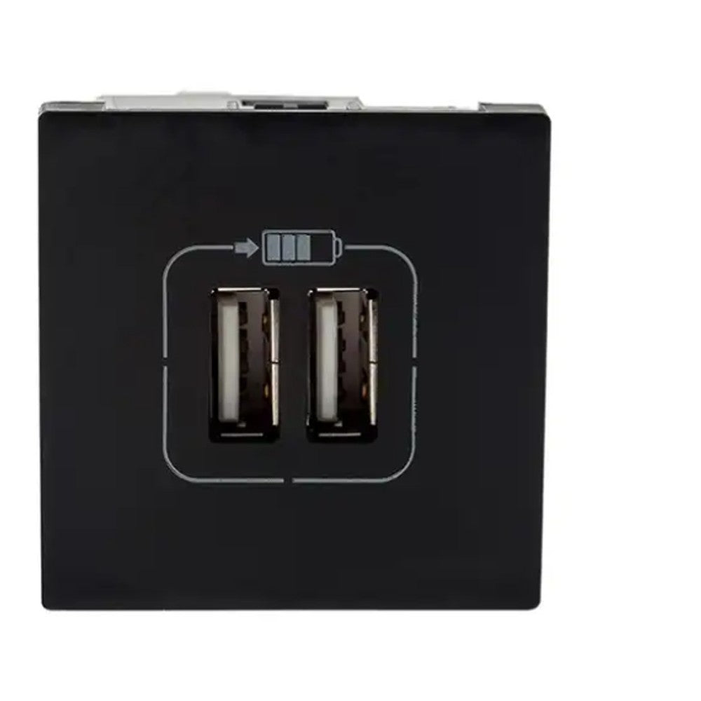 Tomada Modular com 2 Portas USB Plus Branco Gelo