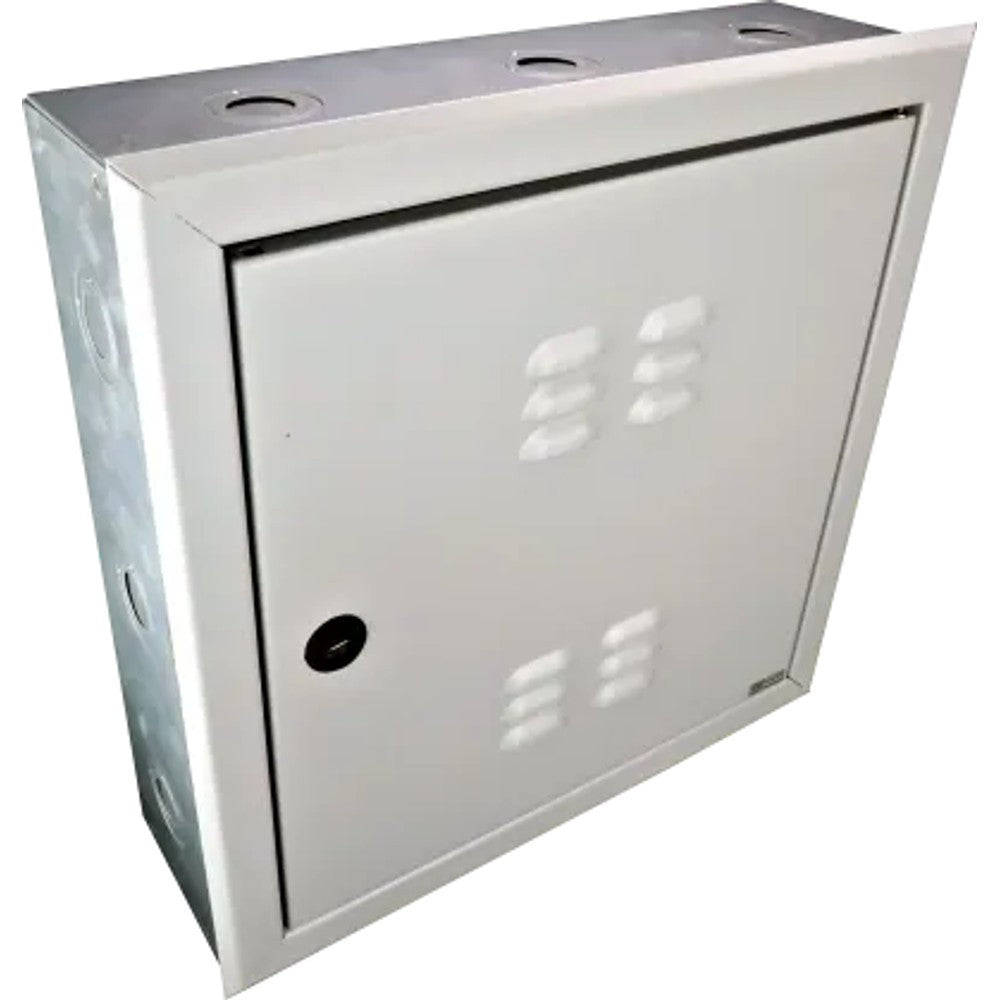 Caixa de Telefone Externa 30 x 30 x 12 cm em Aço Cinza